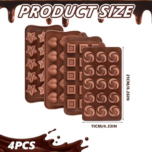 WUSJCOF Moule à chocolat 3D anti-adhésif pour pâtisserie et busy moms